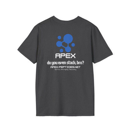 Apex Peptides Logo T-Shirt — Do You Even Stack, Bro? Design