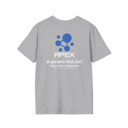 Apex Peptides Logo T-Shirt — Do You Even Stack, Bro? Design
